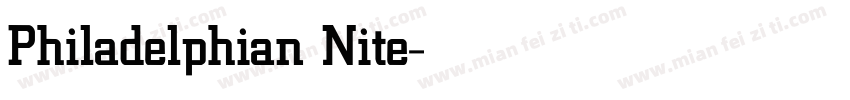Philadelphian Nite字体转换